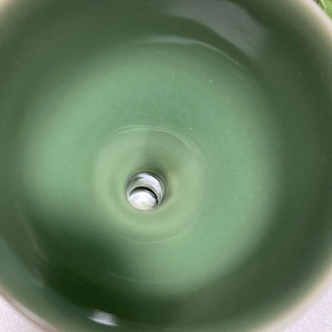 新品 骨董品 京焼 清水焼 平安 加藤渓山 加藤実 天龍寺青瓷花瓶 時代物