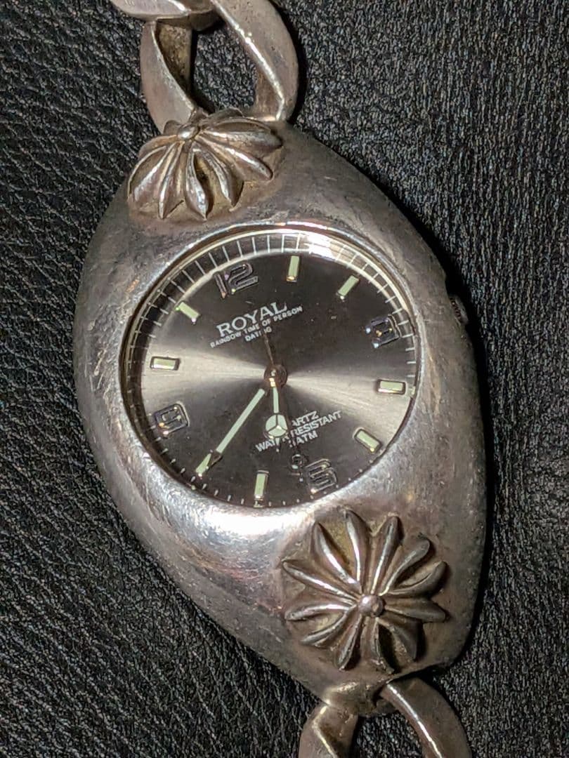 KENシルバー925 ウォッチクロス柄　ブラッケンリッチ　蓋無　可動