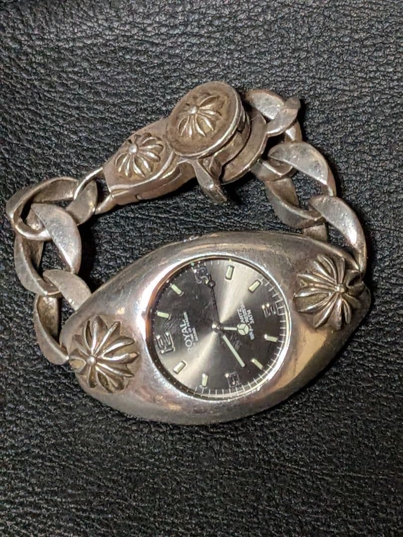 KENシルバー925 ウォッチクロス柄　ブラッケンリッチ　蓋無　可動