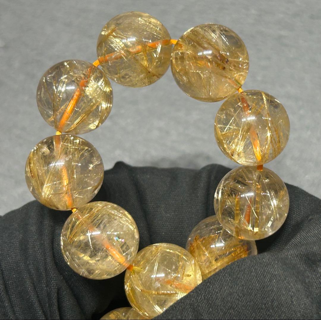 pirokei ゴールドルチルクォーツブレスレット　14mm