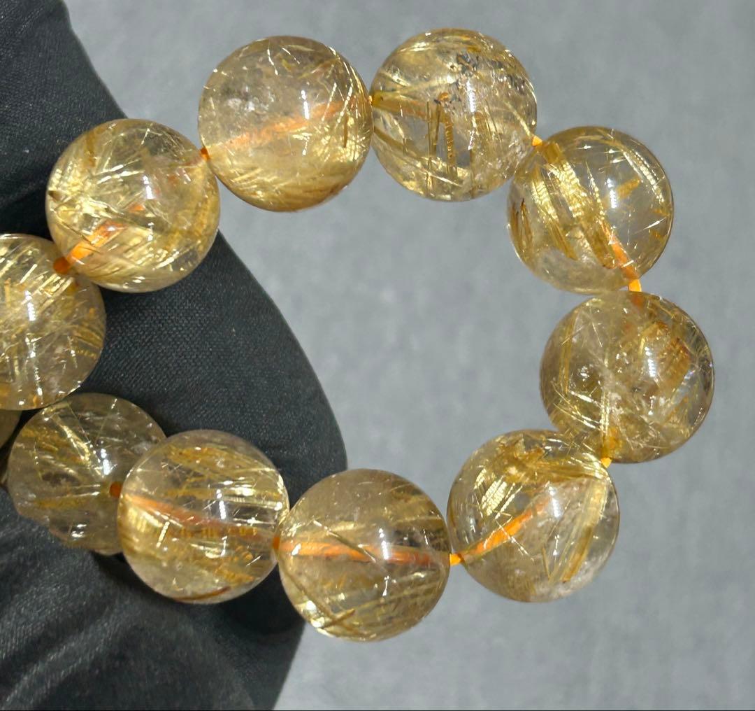 pirokei ゴールドルチルクォーツブレスレット　14mm