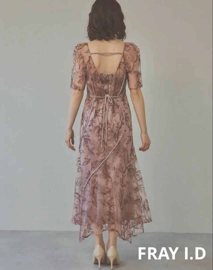 タグ付未使用✨ フレイアイディー カーブパネルエンブロイダリードレス S