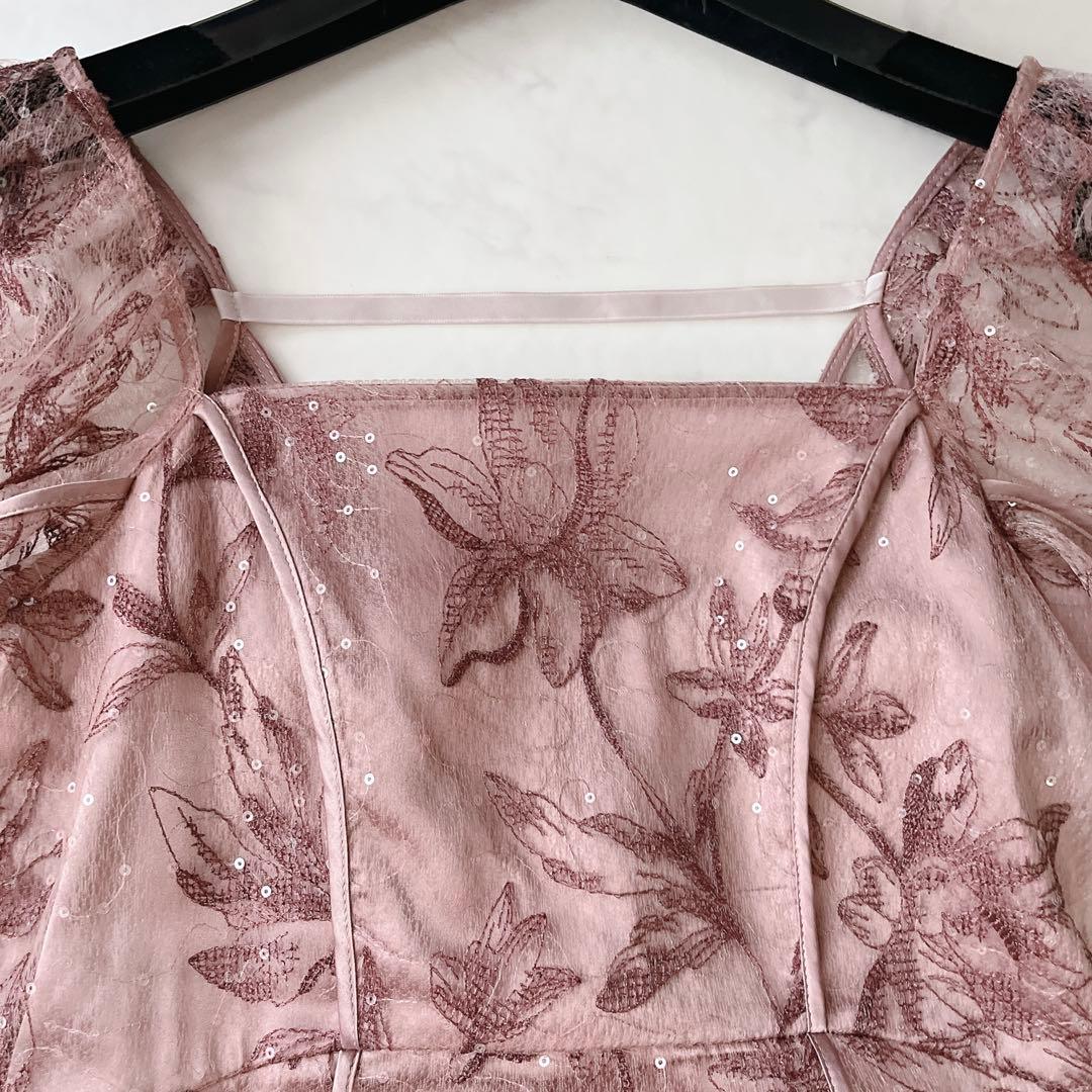 タグ付未使用✨ フレイアイディー カーブパネルエンブロイダリードレス S