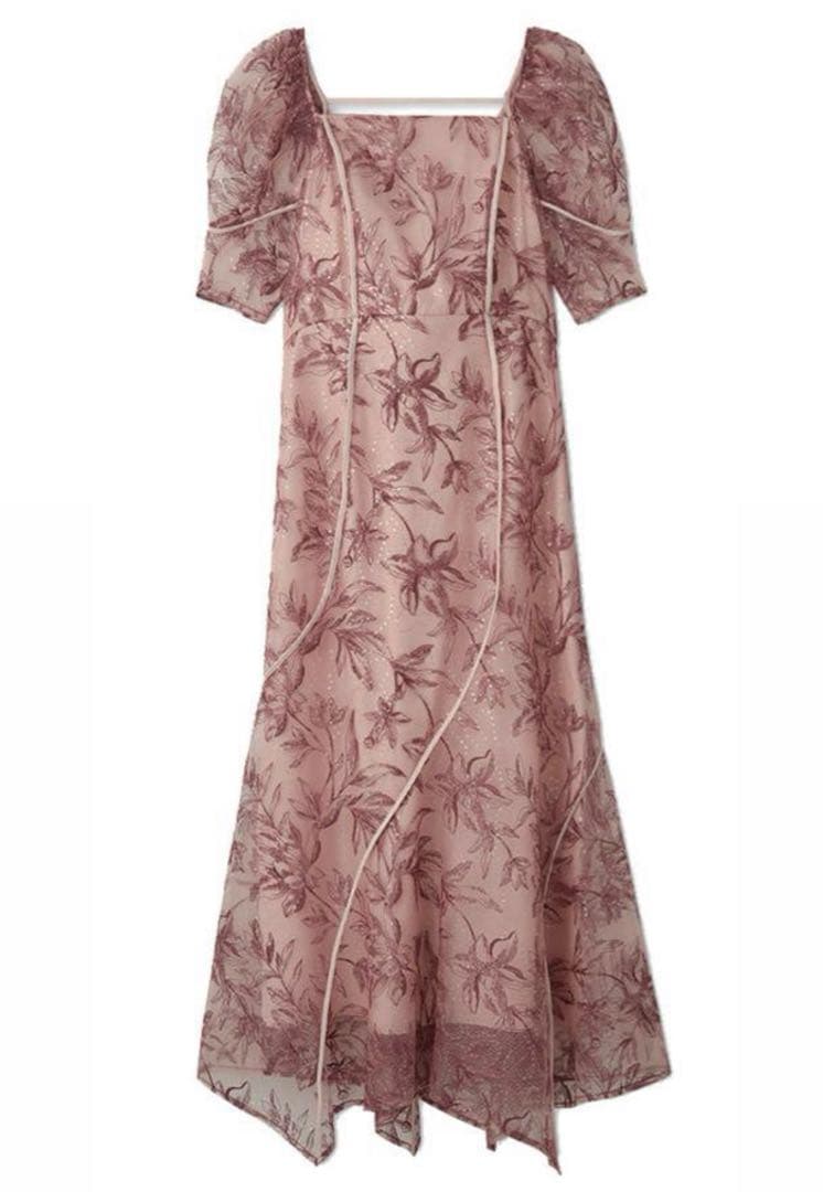 タグ付未使用✨ フレイアイディー カーブパネルエンブロイダリードレス S