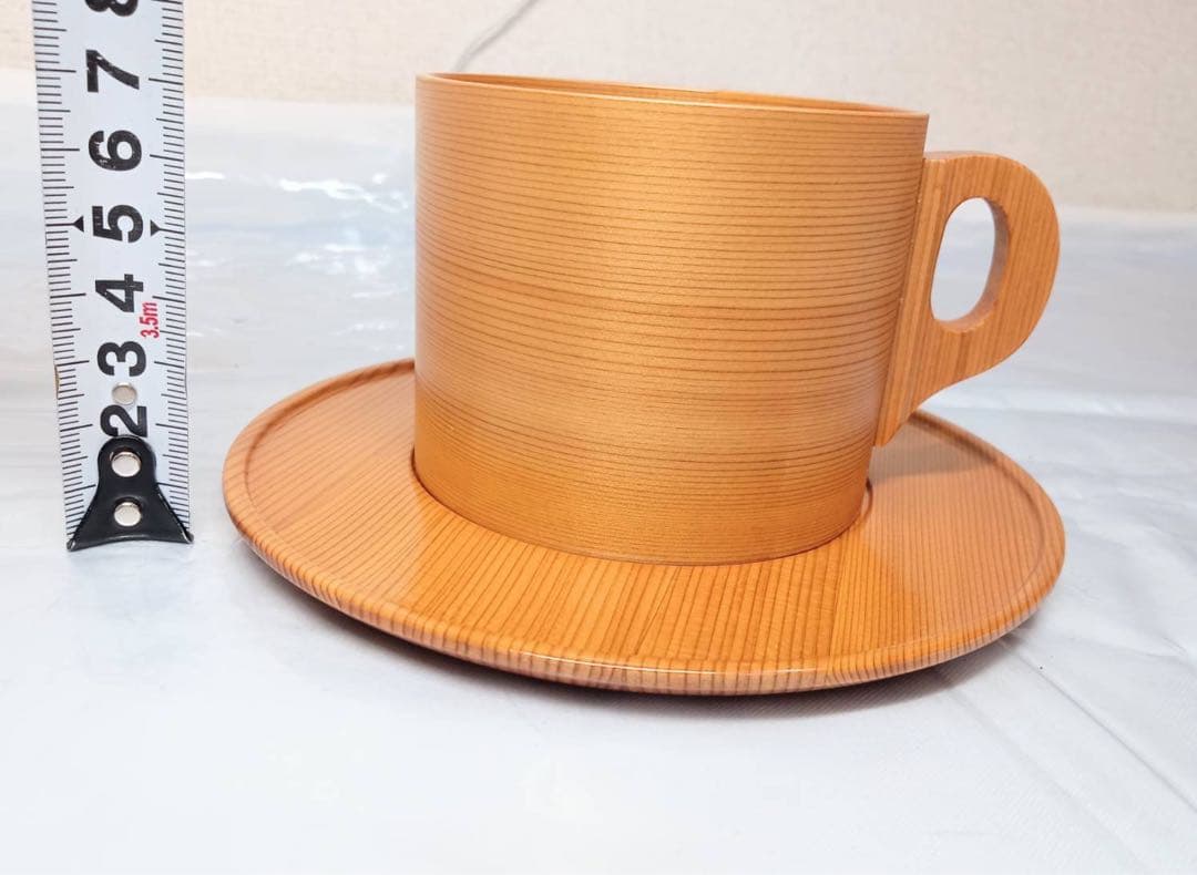大館工芸社 曲げわっぱ カップ＆ソーサー 2客 ペア 天然木 伝統工芸品