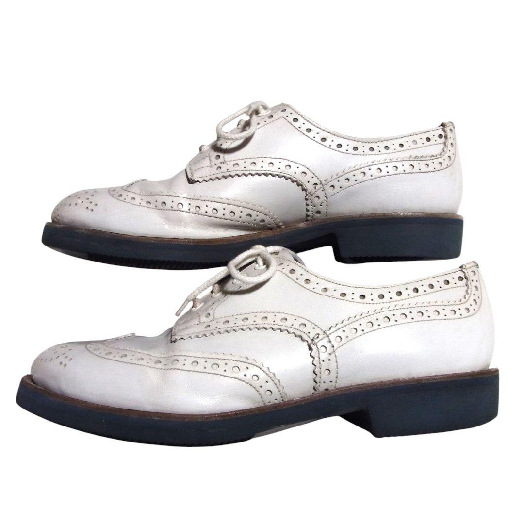 トリッカーズ バートン 7.5 白 ホワイト ガムライトソール レザー シューズ