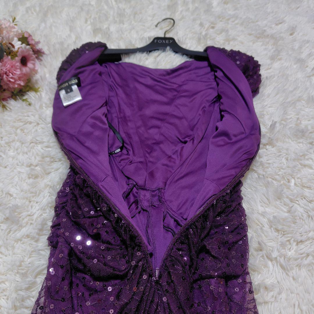 【未使用品♡美シルエット】タダシショージ　スパンコールカクテルドレス　S