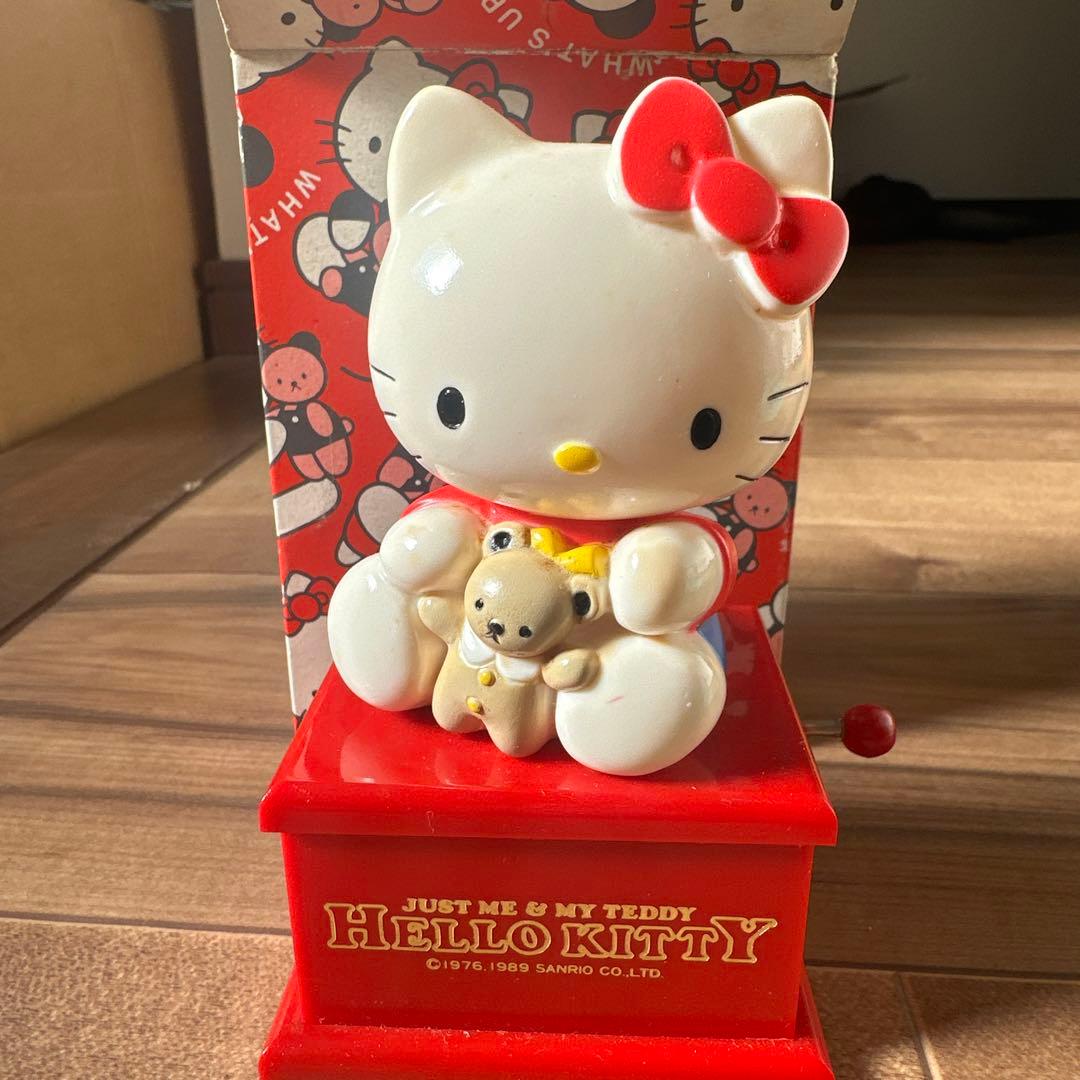 レア レトロ ハローキティ テディベア付き オルゴール サンリオ