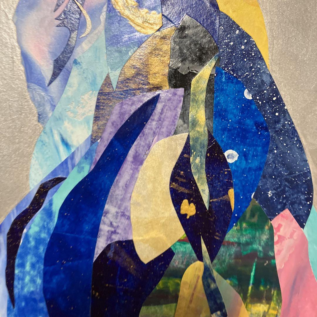 コラージュ猫 絵画 イラスト ドローイング - メルカリ