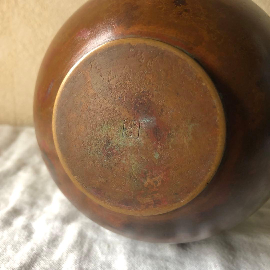 アンティーク オブジェ ブロンズ 青銅 花瓶 雅山 GASEN 国家指定 山形