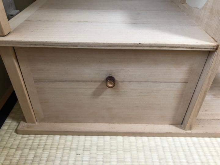 茶道 利休好 袋棚 志野棚 組立式 ほぼ未使用 茶道具 善道作 桐木地