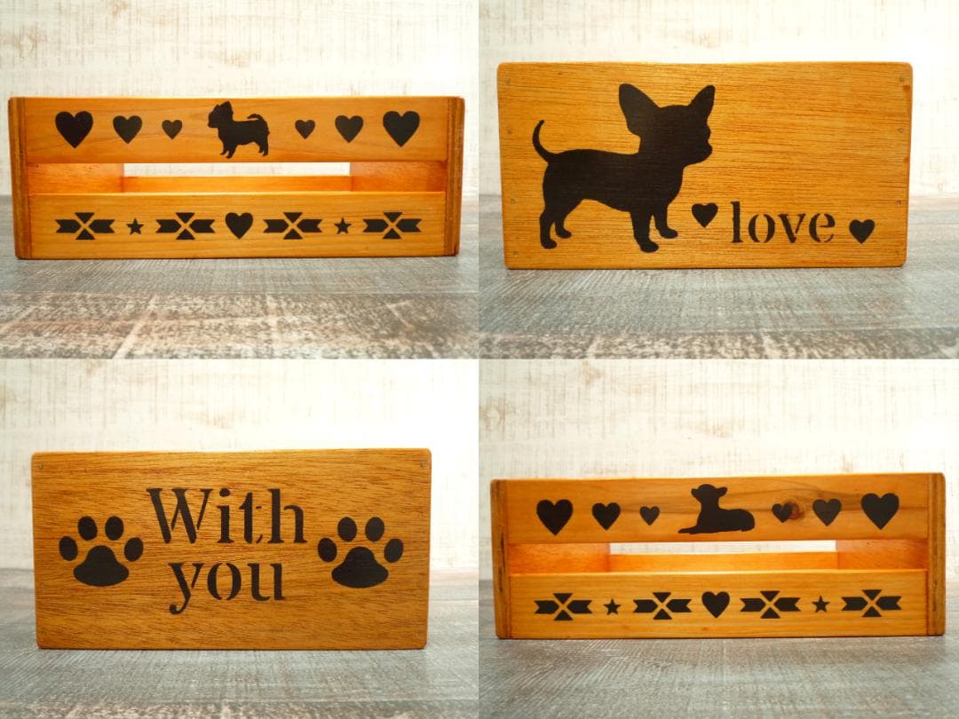 ⭐さくら様専用オーダー品♥️椅子＆留具BOX⭐わんにゃん柄♥️--150