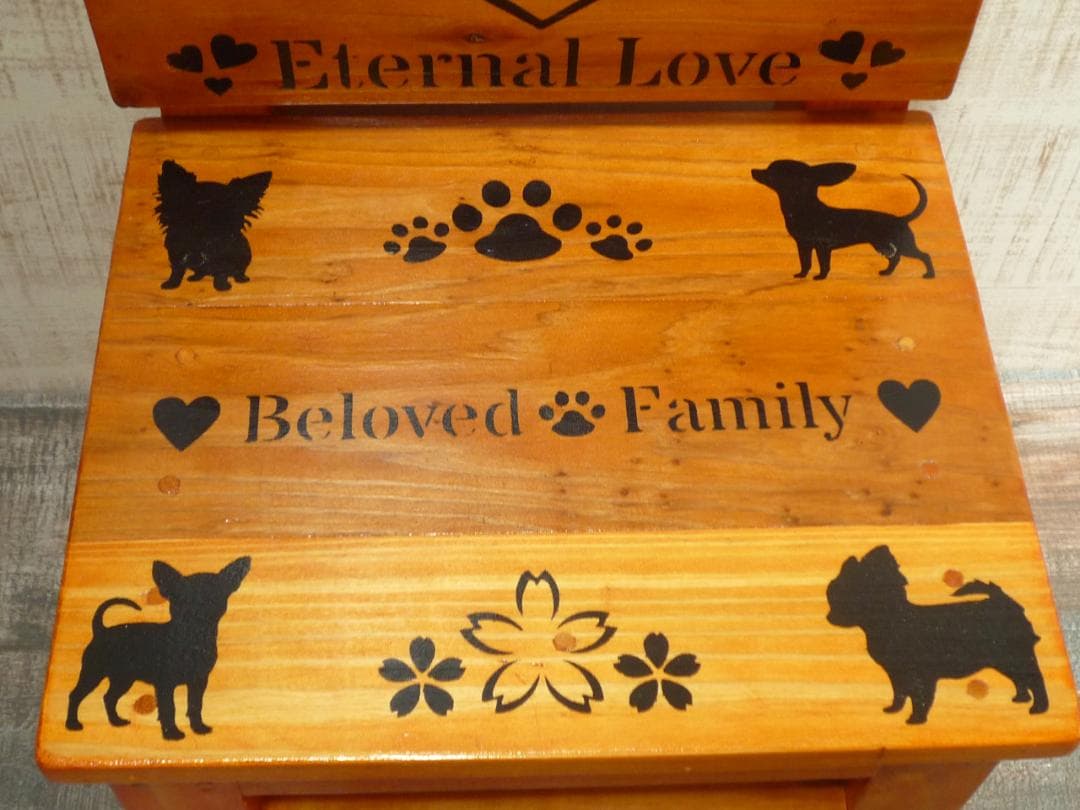 ⭐さくら様専用オーダー品♥️椅子＆留具BOX⭐わんにゃん柄♥️--150