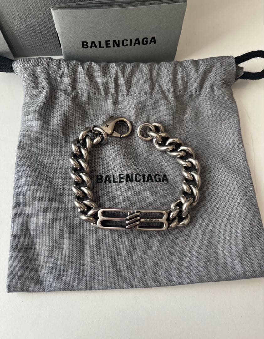 【超美品】BALENCIAGA シルバーブレスレット