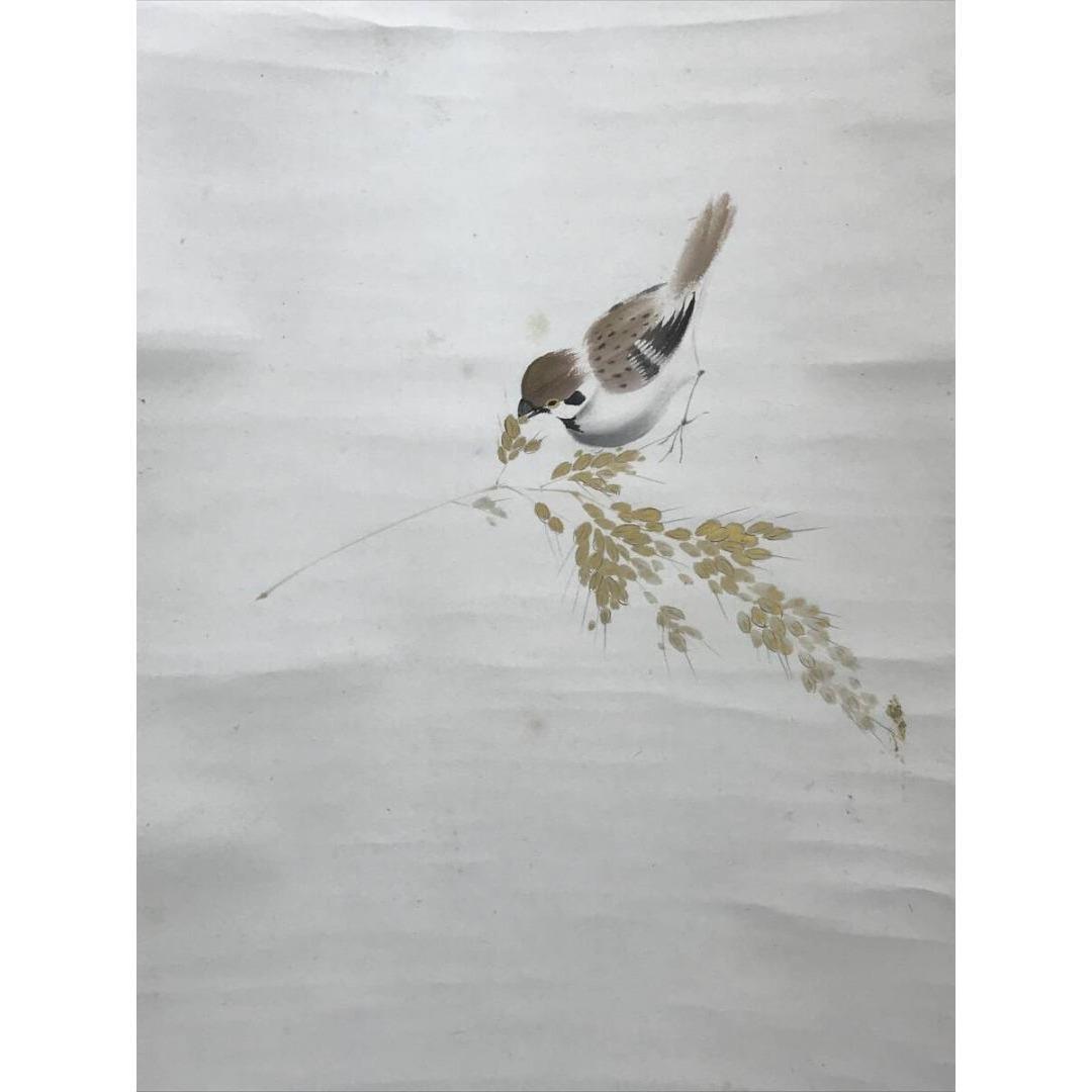 真作/月泉/四季花鳥図/四幅対/掛軸/名家伝来/AK-467