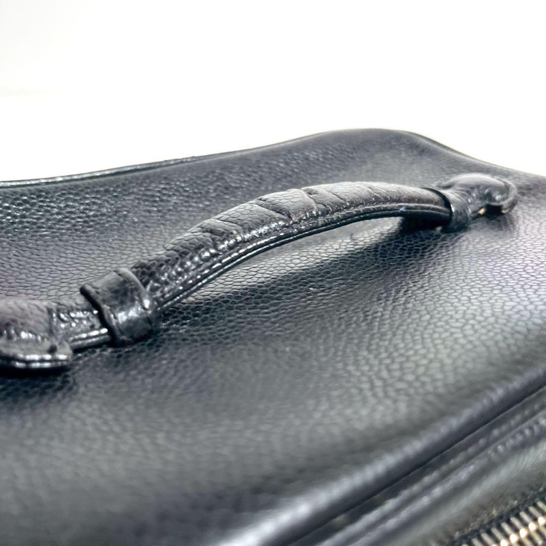 【美品✨】シャネル バニティバッグ ハンドバッグ キャビアスキン ブラック