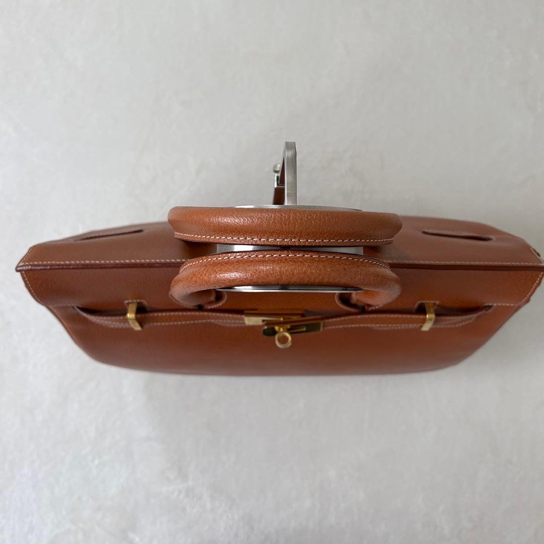 【極美品✨】ノーブランド品 大人気型 ハンドバッグトート 本革 金金具35 A4