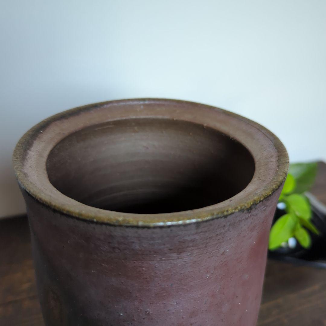 骨董品 陶芸 茶道具 備前焼 水指 細水指 宝山窯 森善一郎（陶号 宝山