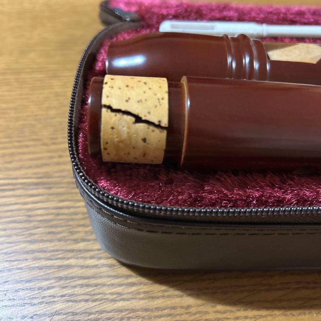 ヤマハ　テナーリコーダー 木製 ダークブラウン ケース付き