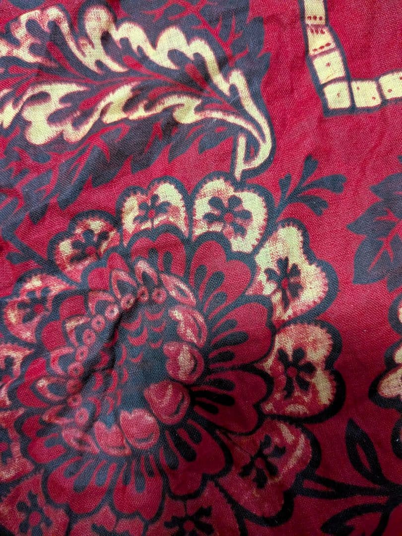 アンティーク 未裁断バンダナ ダイス フランス 1900s