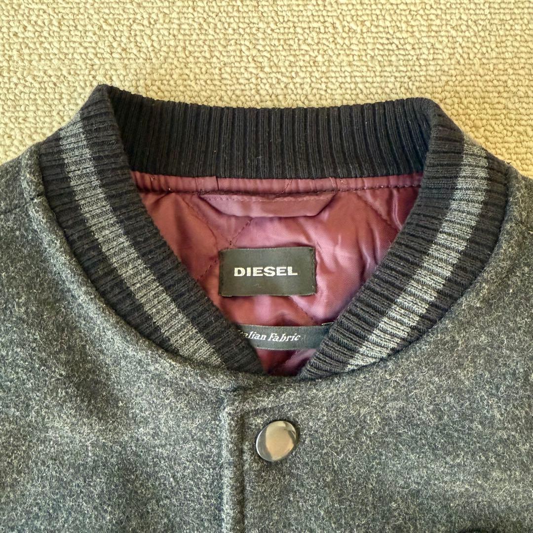 DIESEL ウール&レザースタジャン