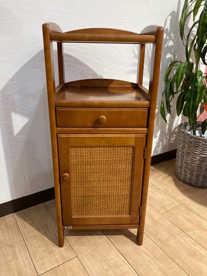 オールドカリモク 木製 棚 キャビネット 引き出し アンティーク レトロ