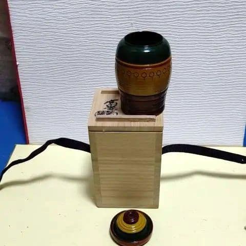 茶道具、煙草入、独楽塗、寛斉作、さ番