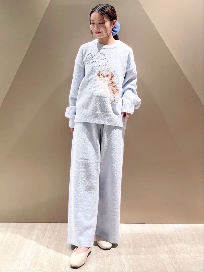 新品タグ付♥️ジェラートピケ シーズージャガードプルオーバー BLU　ラスト1点