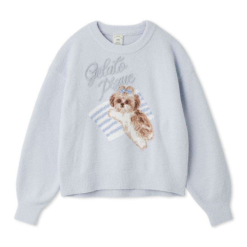 新品タグ付♥️ジェラートピケ シーズージャガードプルオーバー BLU　ラスト1点