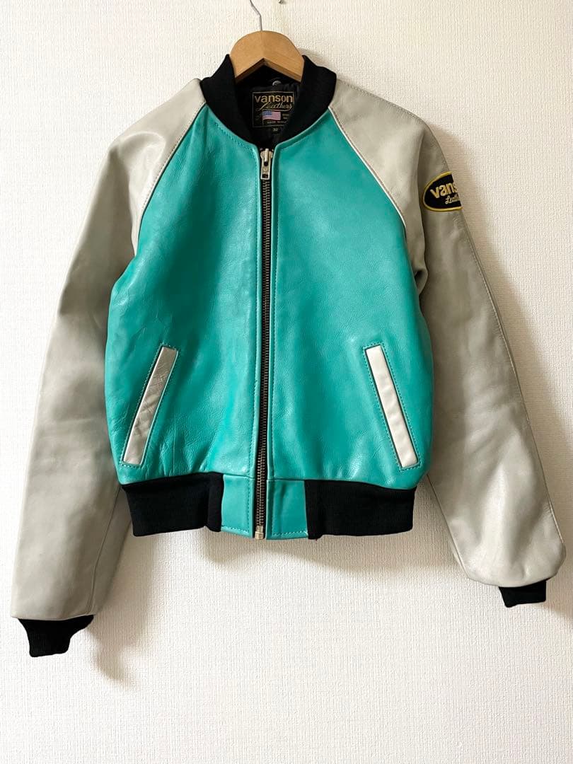 VANSON TJ バンソン USA製 ライダース レザージャケット 32