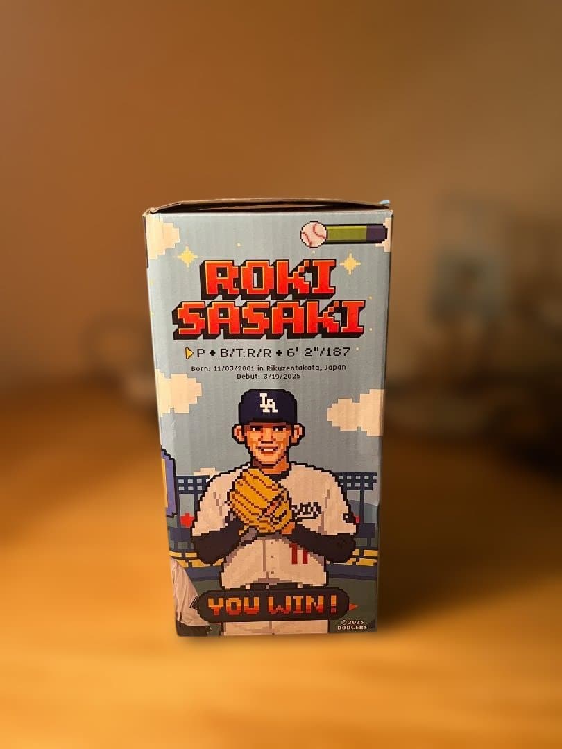 Dodgers 佐々木朗希 8/4日 バブルヘッドフィギュア