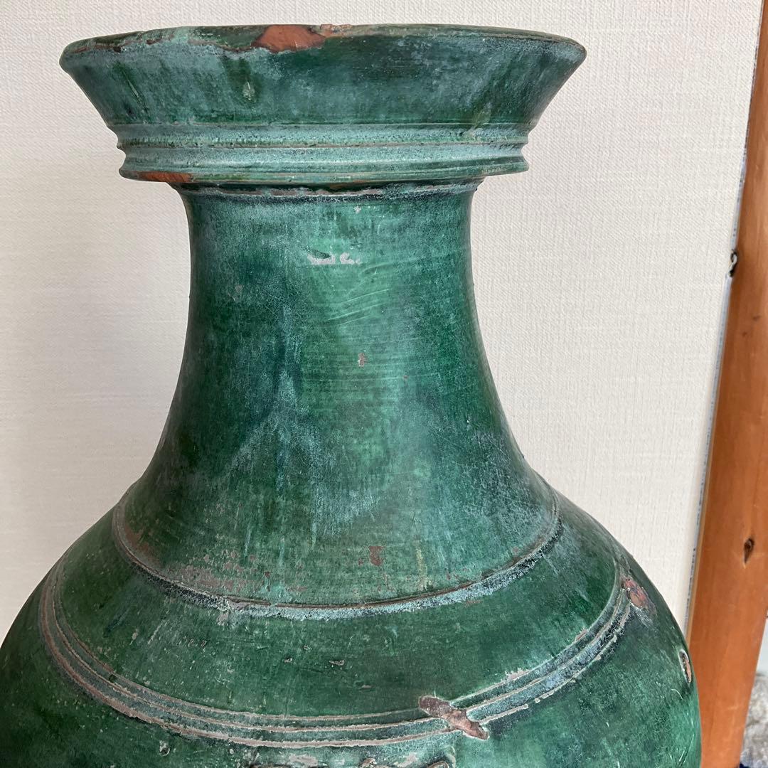 中国 漢緑釉獸面壺 後漢時代(2世紀頃)