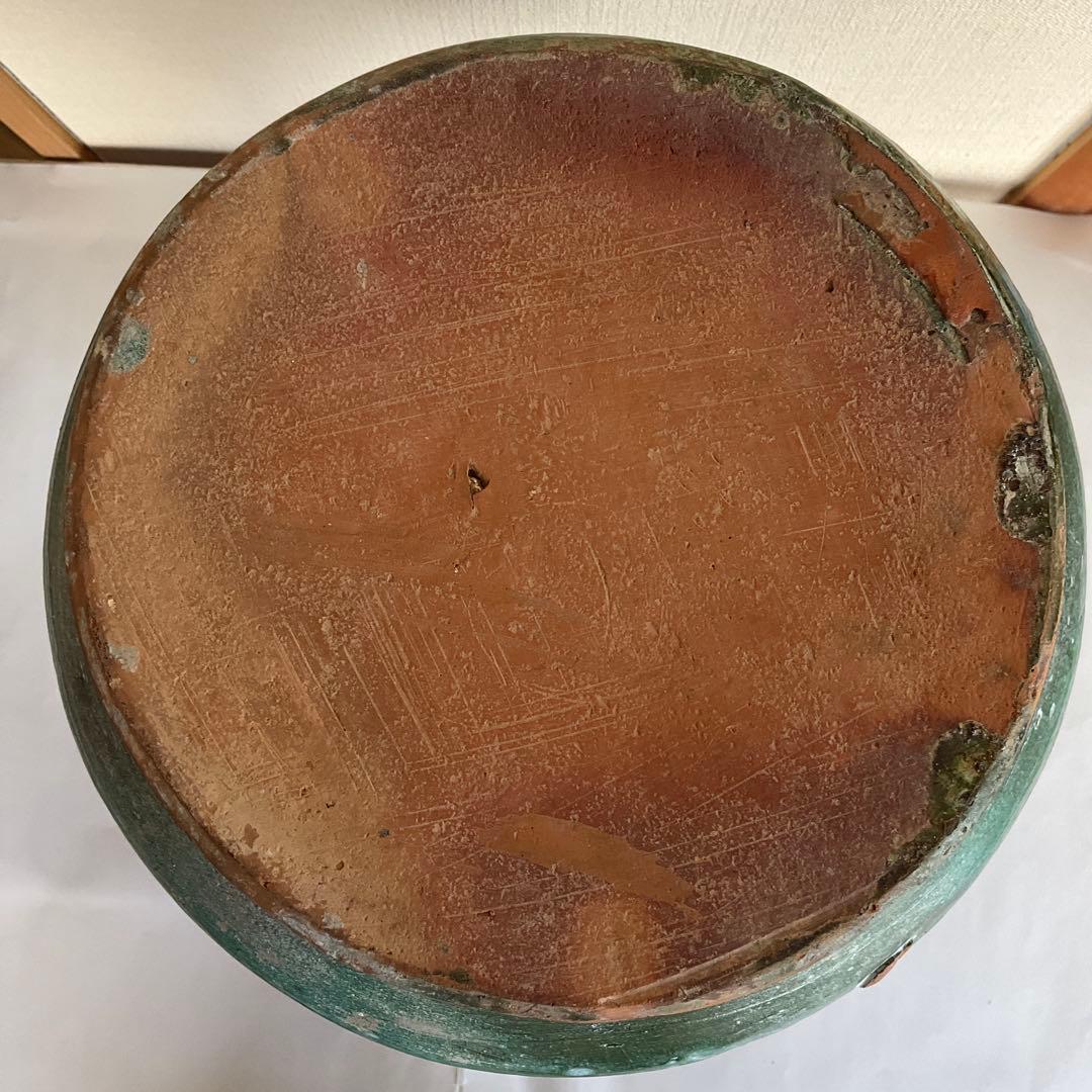 中国 漢緑釉獸面壺 後漢時代(2世紀頃)