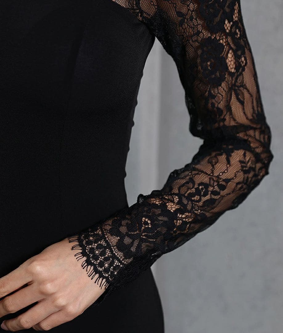 【未使用】rinfarre ブラック ロングドレス M