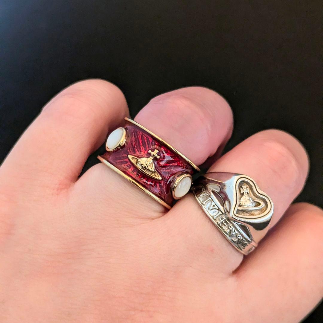 vivienne westwood 現行モデル キングリング 赤 925