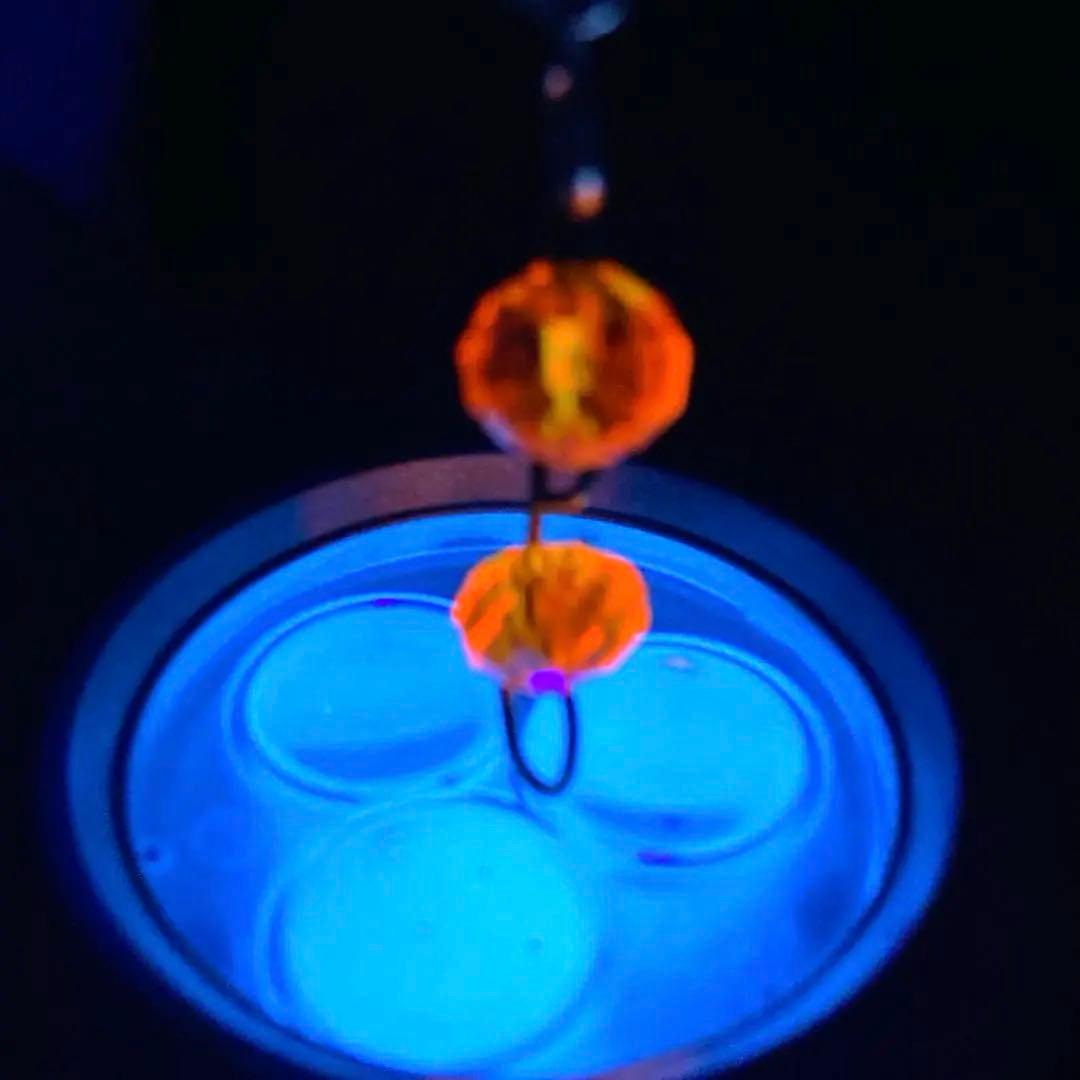 専用）ミニシャンデリア 1920年 （オレンジドロップ） オパリン フランス