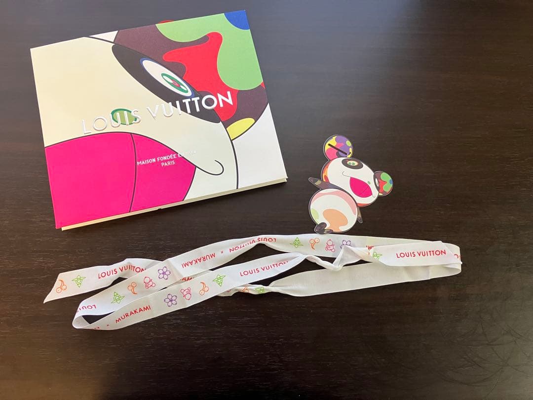 ルイヴィトン×村上隆 ショッパー&ステッカー 紙袋 パンダ リボン