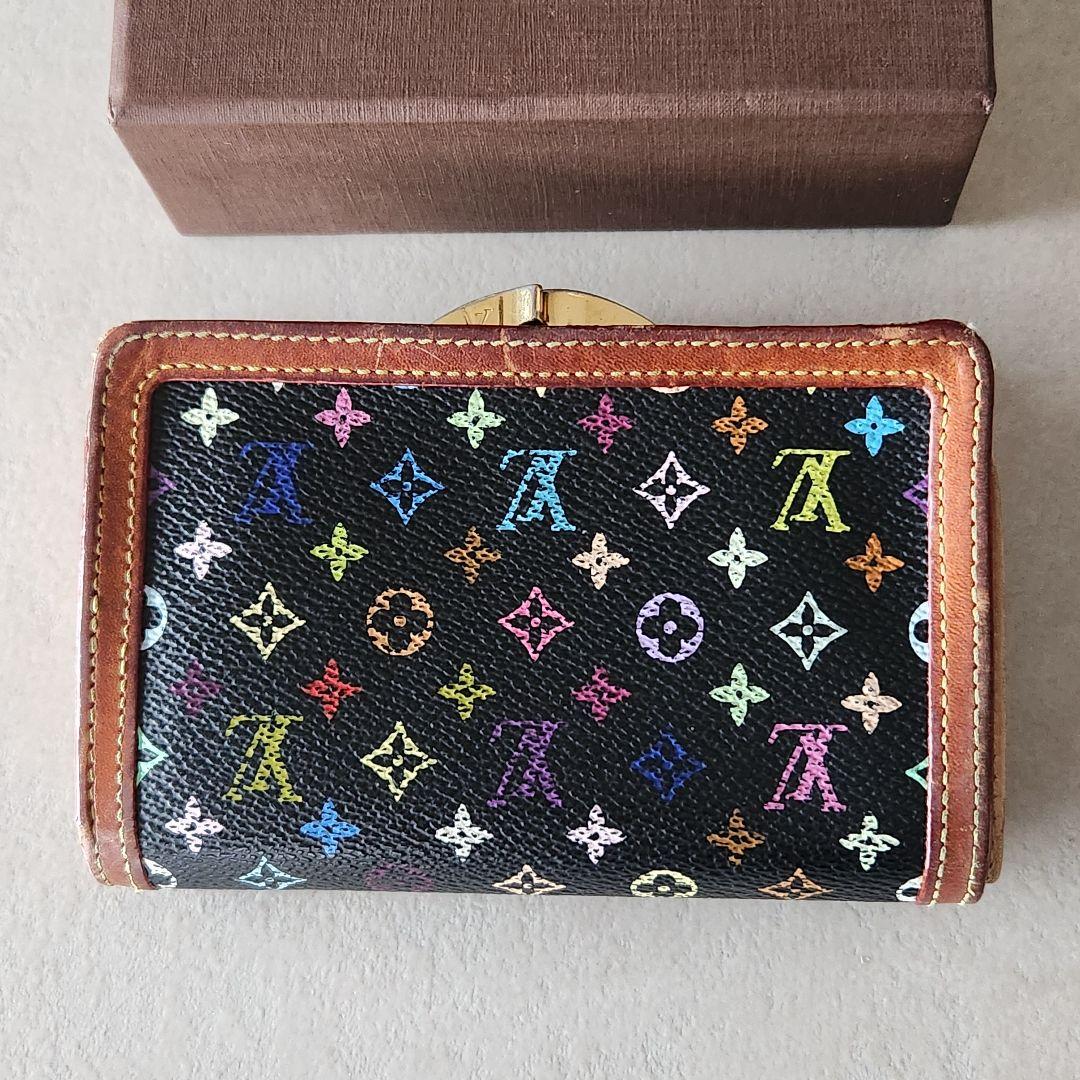 Louis Vuitton 二つ折り財布 ブラック/マルチカラー