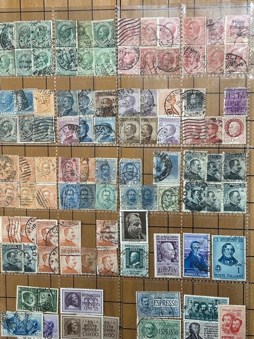 お宝満載 イタリアの使用済み切手 オトコ顔セット - メルカリ