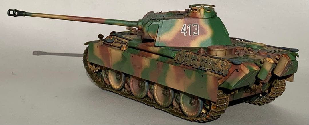 タミヤ マスターワークコレクション パンサー 重量感塗装追加 完成品