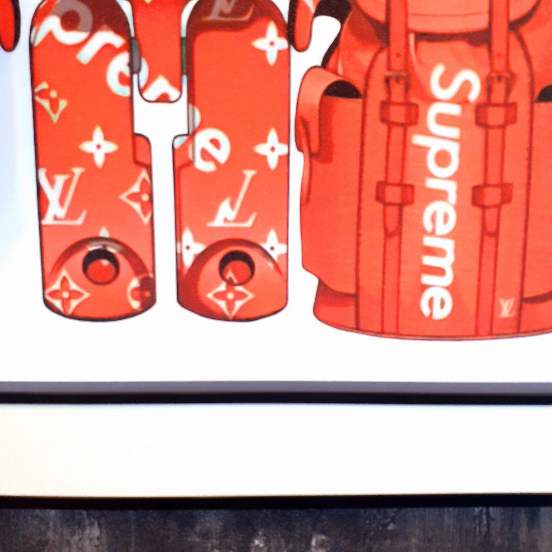 スケボーフィギア付 Louis Vuitton Supreme 3Dアートパネル - メルカリ