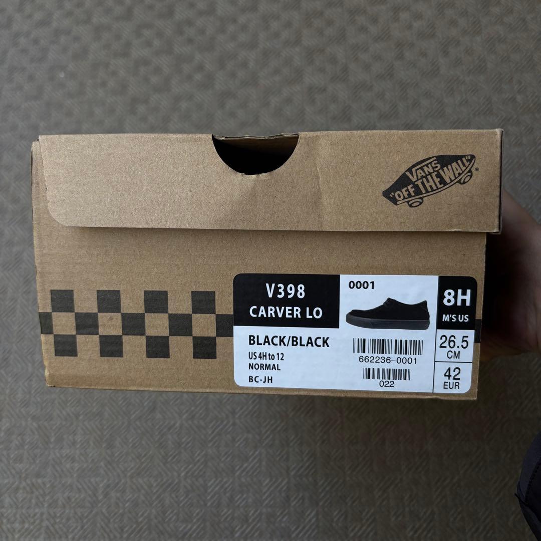 ほぼ新品 Vans CARVER Lo ブラック スエード 26.5cm
