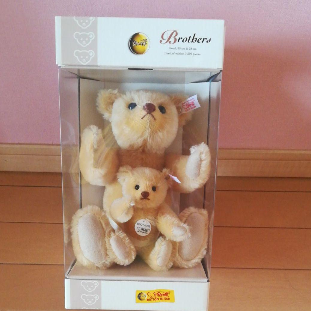 未開封シュタイフ【steiff】ブラザーズ・テディ・セット