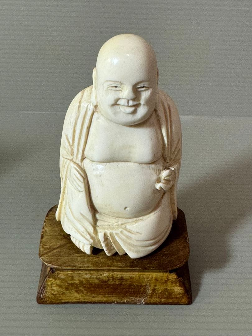 2733 根付 置物 2客 骨董品 古美術 布袋 仏像 七福神 - メルカリ