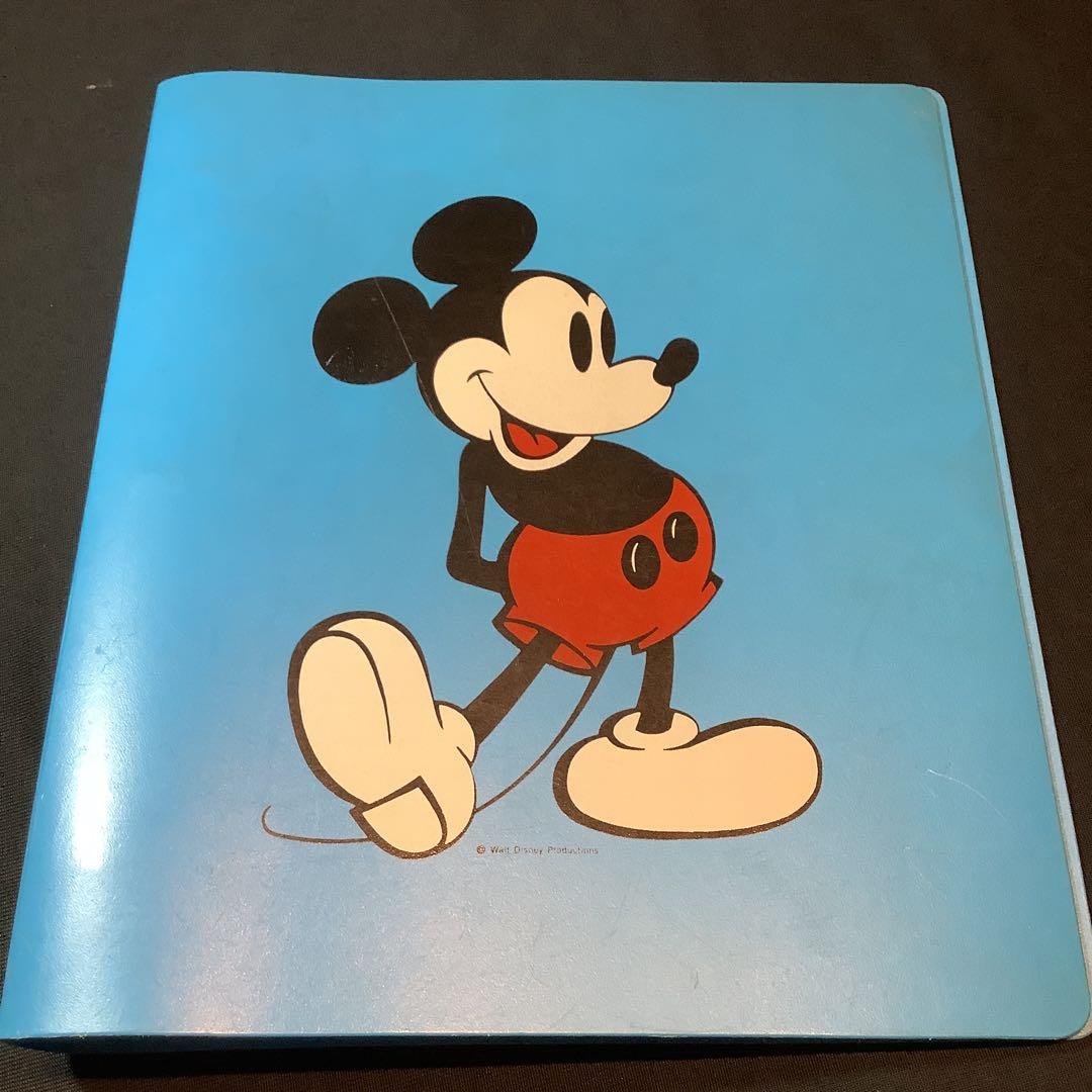 ディズニーヴィンテージ❣️ミッキーマウス・3穴 ファイルバインダー