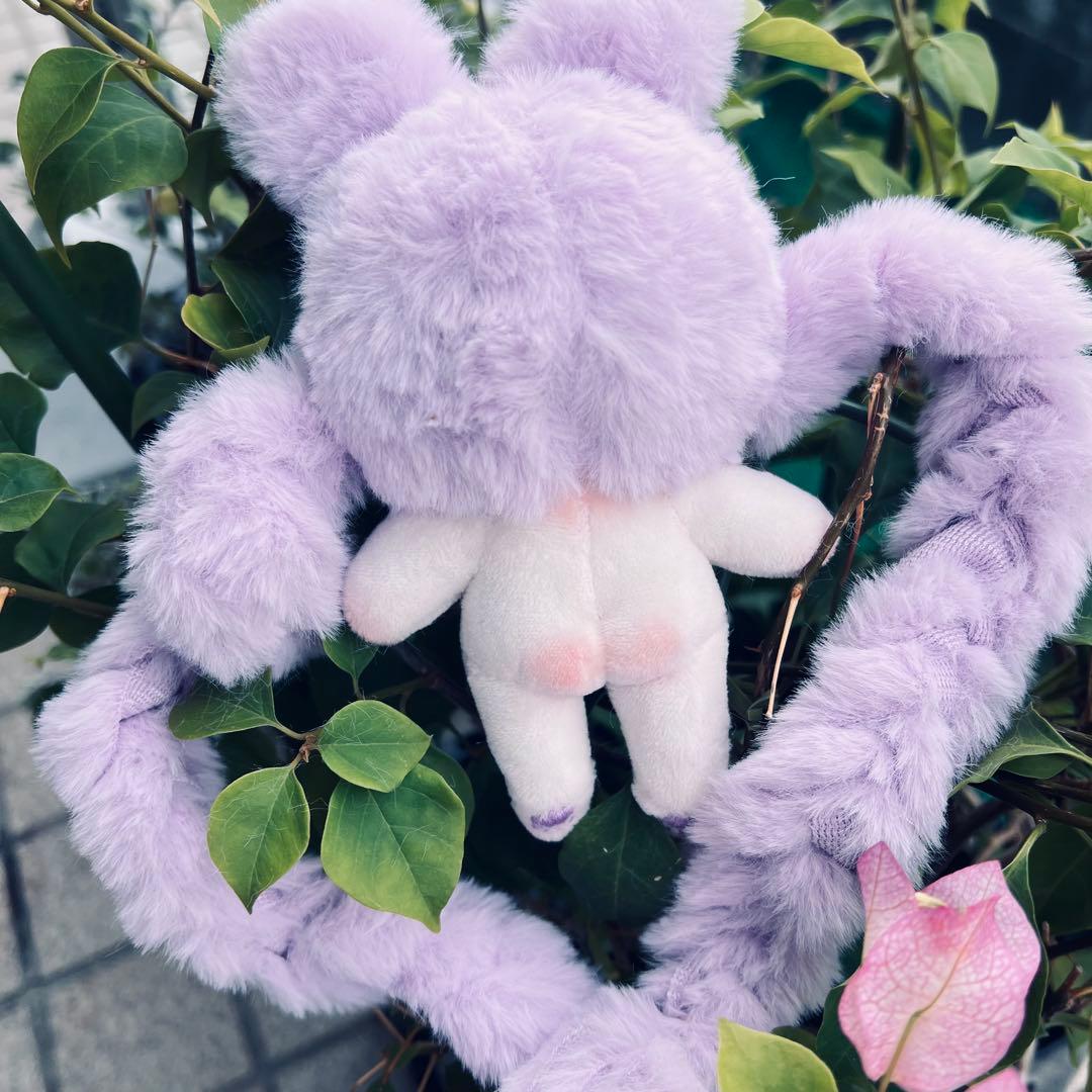 自作ぬい 紫ぽわうさちゃん 無属性ぬいぐるみ