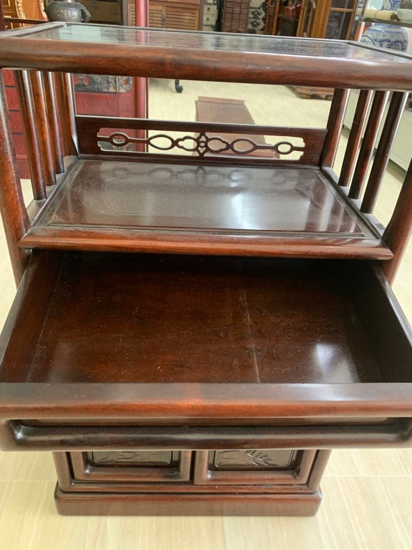 唐木茶箪笥 アンティーク 収納家具 茶箪笥