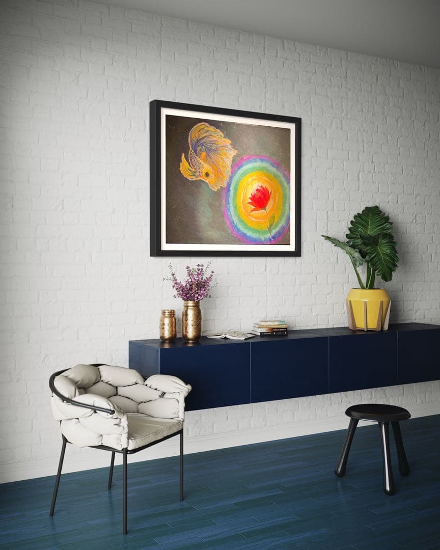 現代アート 「私を照らされた本当の私」 抽象画