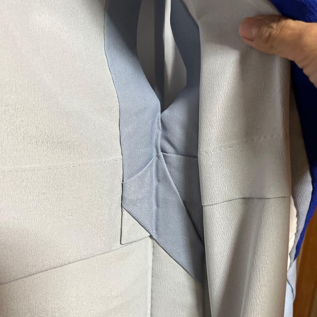 胴抜き】洗える着物 訪問着 グレイッシュな水色 レディース