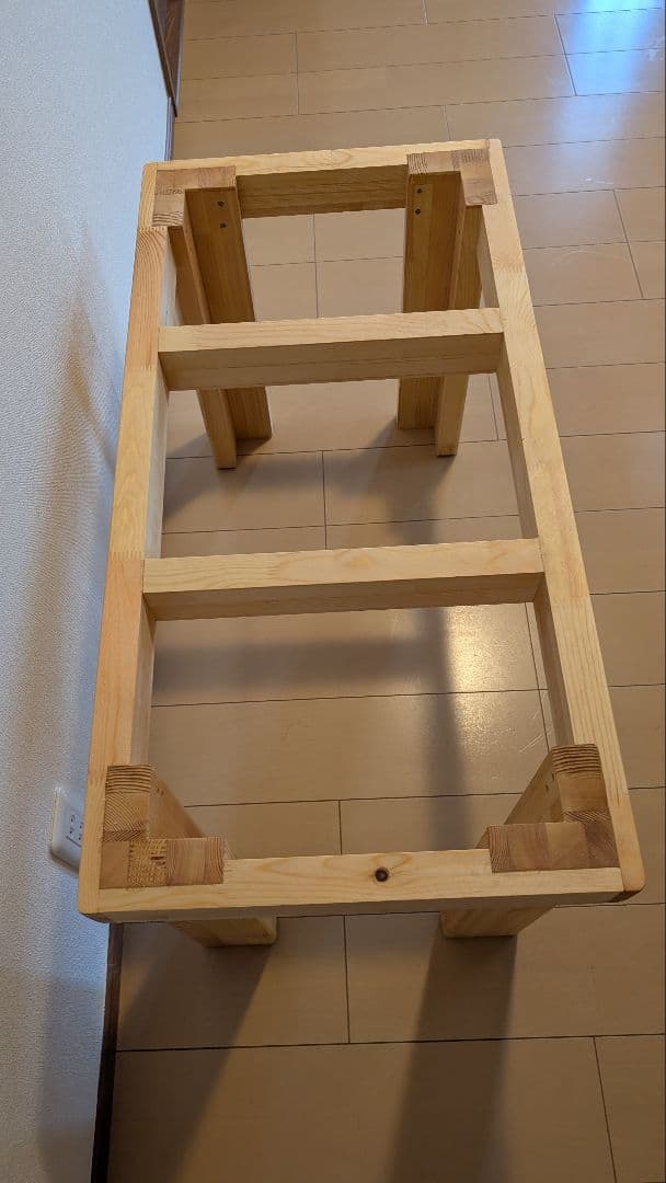 アカシア集成材15ミリ幅120縦50奥行50蜜蝋オイル仕上げ！